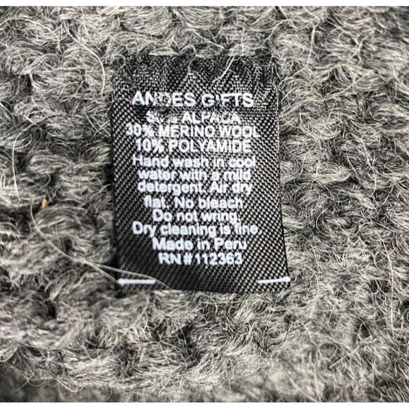 Andes Gifts Alpaca Merino Wool Twist Front Ear Warmer Headband Gray Peru NWT - Picture 5 of 7